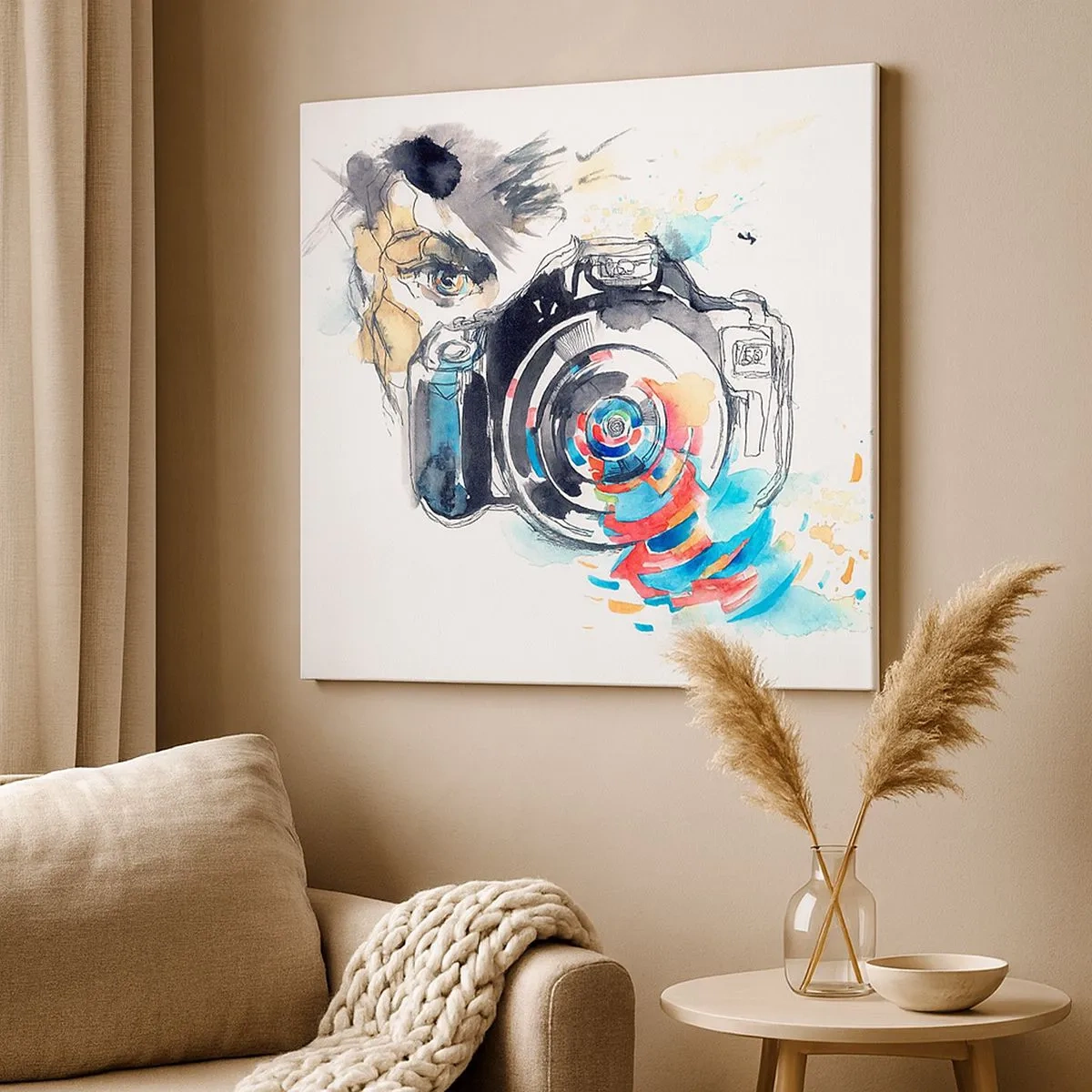 Canvastavla - Bild på duk - I objektivets öga - 30x30 cm