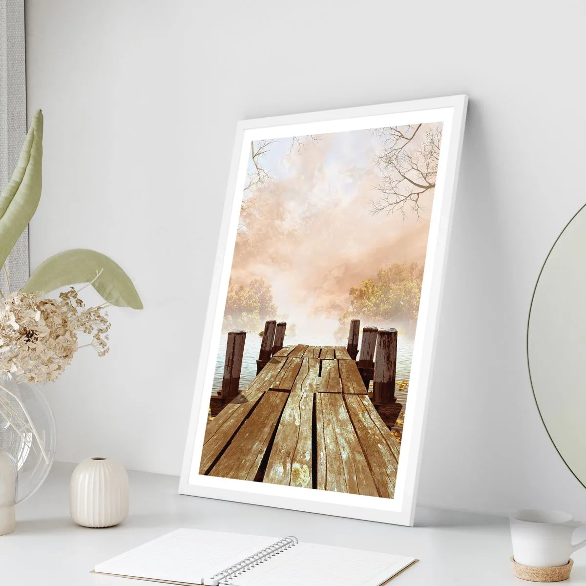 Affisch i vit ram - Höstledsen - 50x70 cm