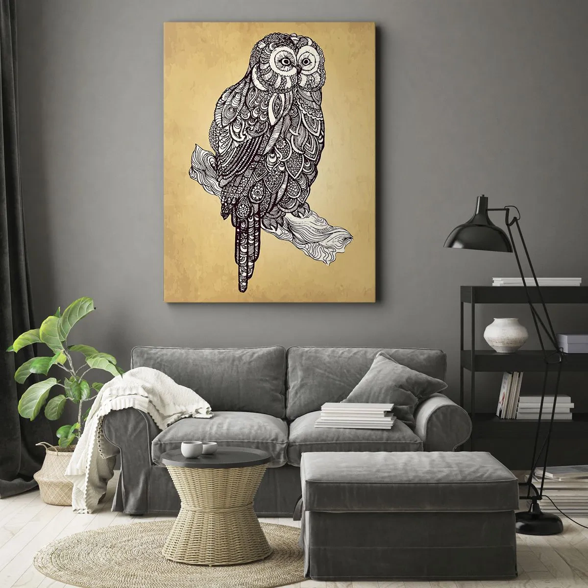 Canvastavla - Bild på duk - Invecklade ornament av visdom - 50x70 cm