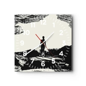 Väggklocka - Klocka på glas - En ny blick - 30x30 cm
