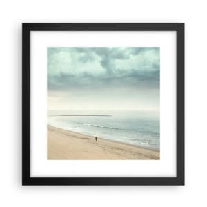 Affisch i svart ram - På jakt efter frid - 30x30 cm