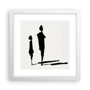 Affisch i vit ram - Säkert tillsammans? - 30x30 cm