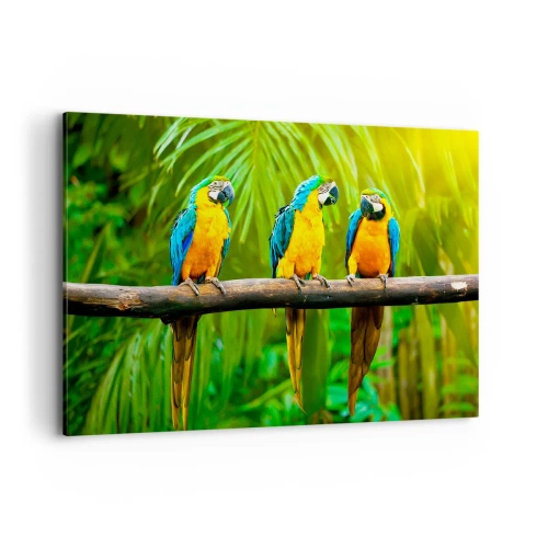 Canvastavla - Bild på duk - Har du hört att hon...? - 100x70 cm