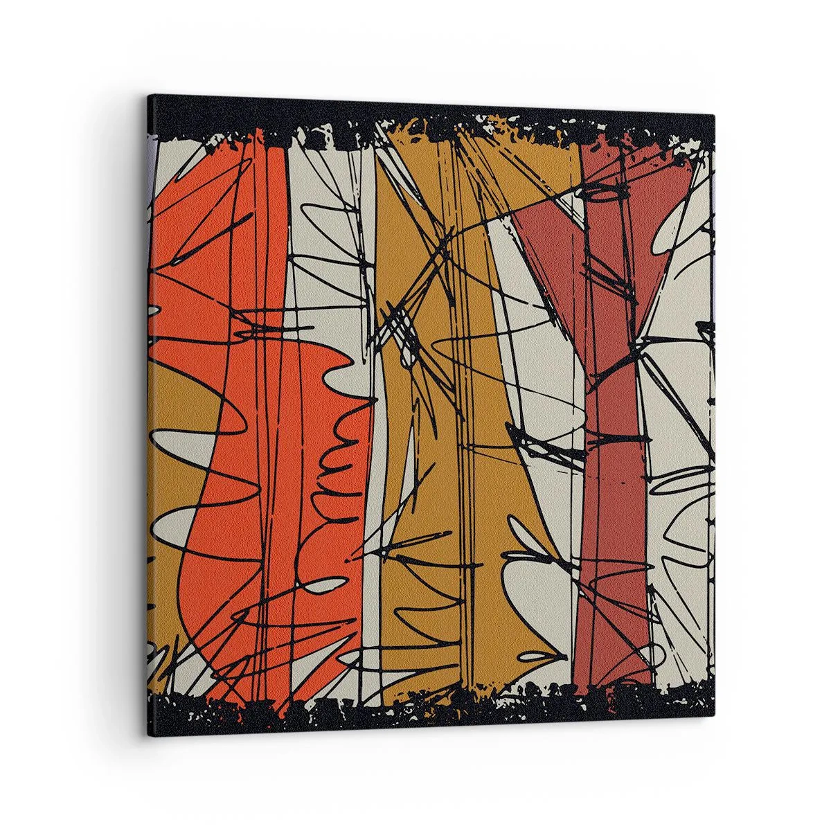 Canvastavla - Bild på duk - Spontan komposition - 50x50 cm