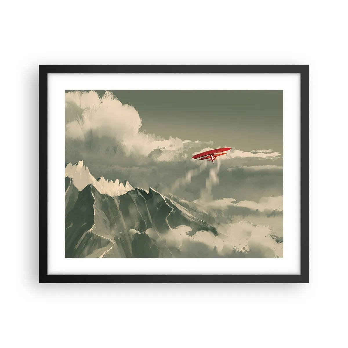 Affisch i svart ram - Orädd pionjär - 50x40 cm