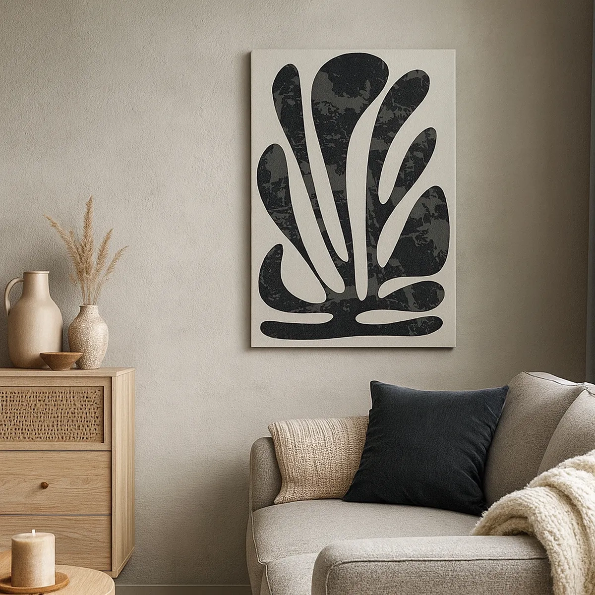 Canvastavla - Bild på duk - Abstraktion med flera fingrar - 50x70 cm