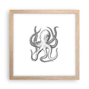 Affisch i ram av ljusek - Dansar med vågorna - 30x30 cm