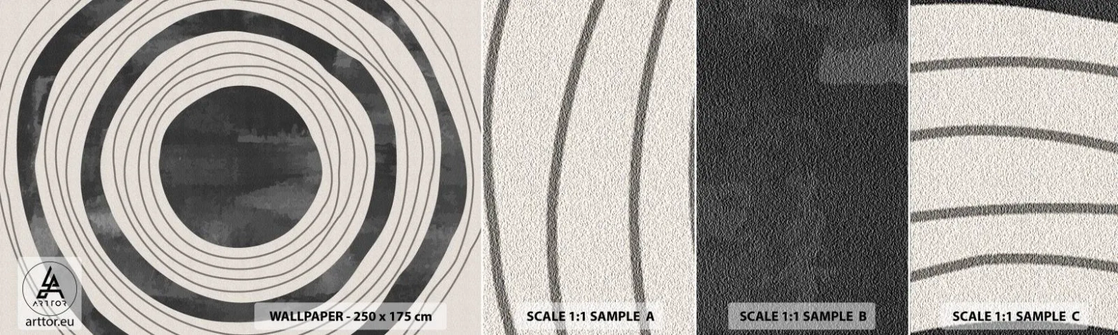 Provbit av självhäftande fototapet Deluxe Sticker - I själva kärnan - Hjul, Minimalism, Åldrig - 100x30 cm