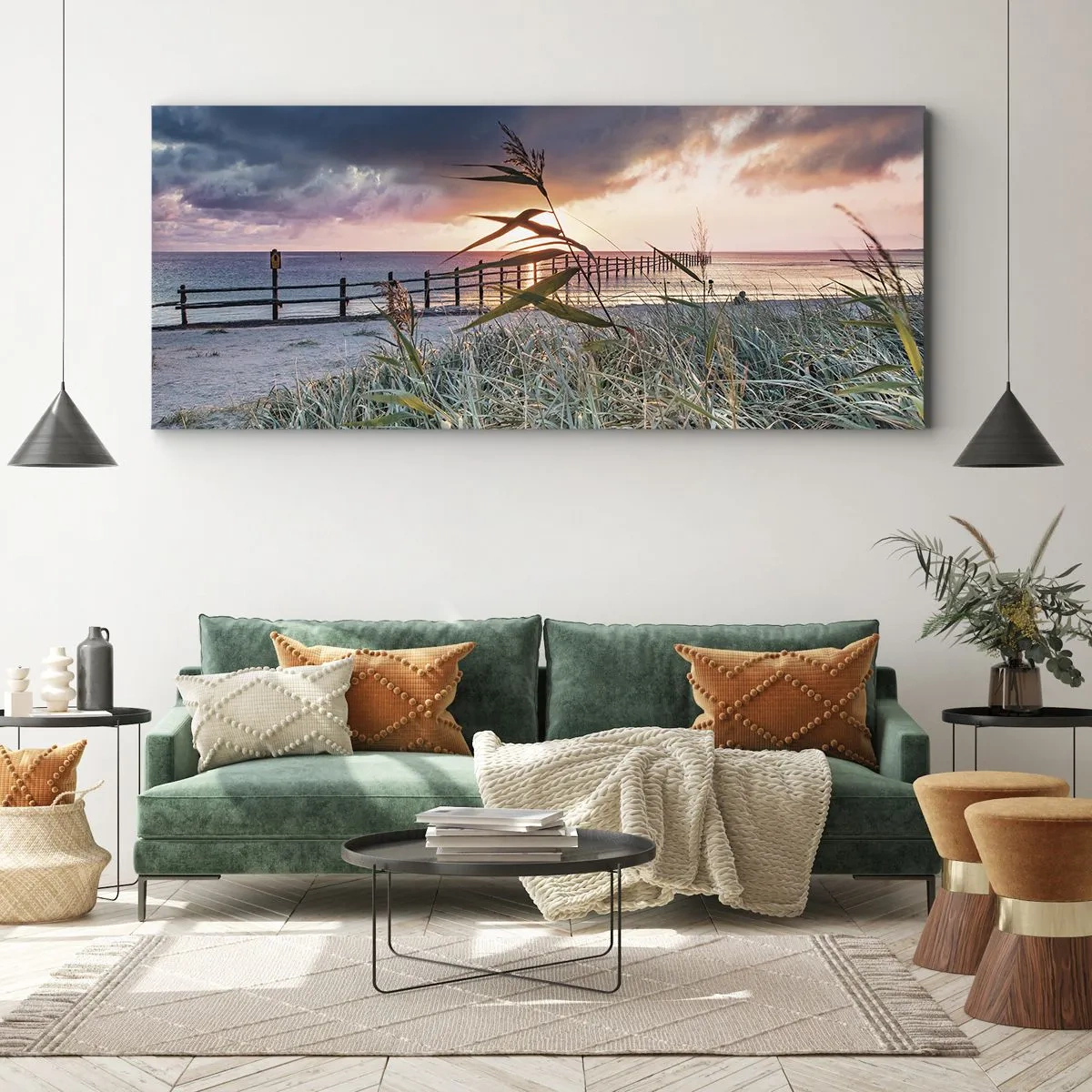 Canvastavla - Bild på duk - Försvinner inte med vinden - 140x50 cm