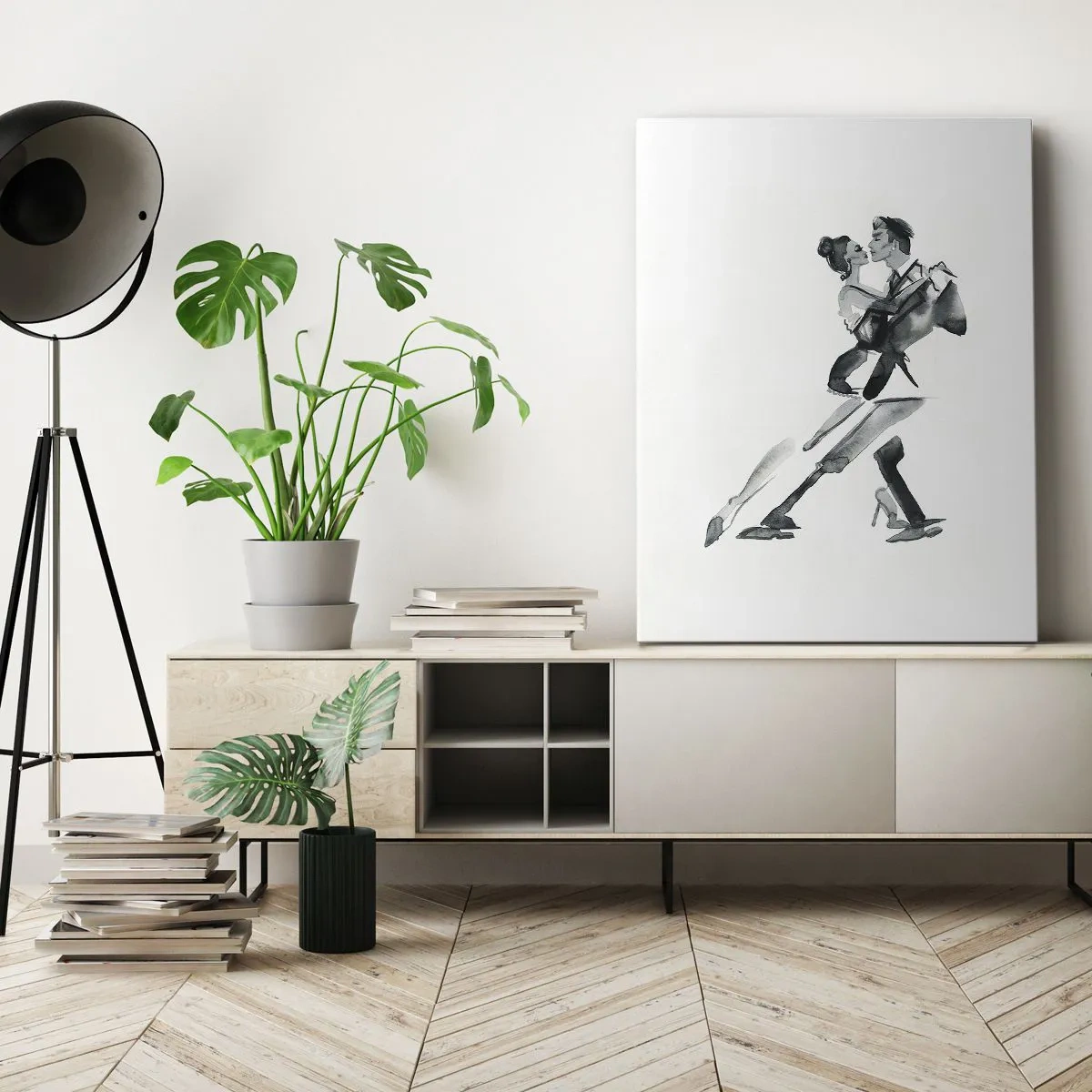 Canvastavla - Bild på duk - I en rytm - 45x80 cm