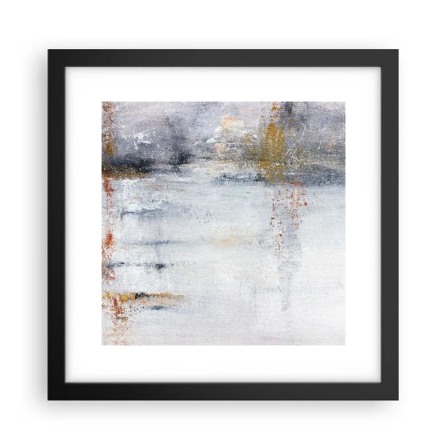 Affisch i svart ram - Bakom luftridån - 30x30 cm