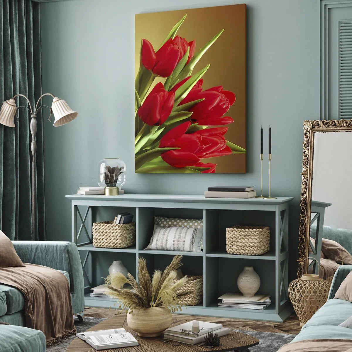 Canvastavla - Bild på duk - Vårglädje - 50x70 cm
