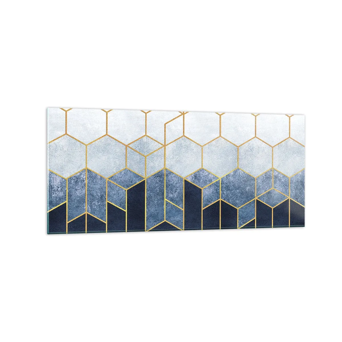 Glastavla - Bild på glas - Komposition i synkoprytm - 120x50 cm