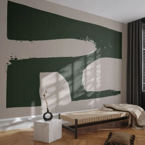 Självhäftande Fototapet Deluxe Sticker - Vikar av vitt - Boho, Minimalism, Form - 200x140 cm