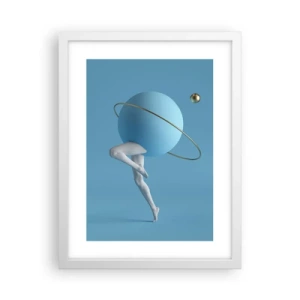 Affisch i vit ram - Och planeterna blir galna - 30x40 cm