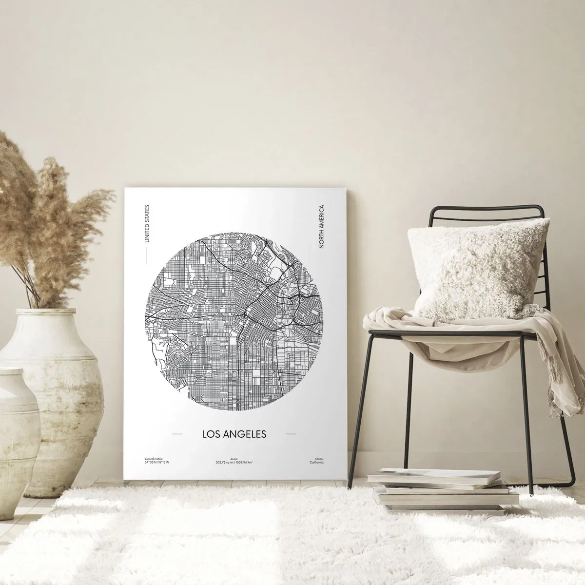 Glastavla - Bild på glas - Los Angeles anatomi - 80x120 cm