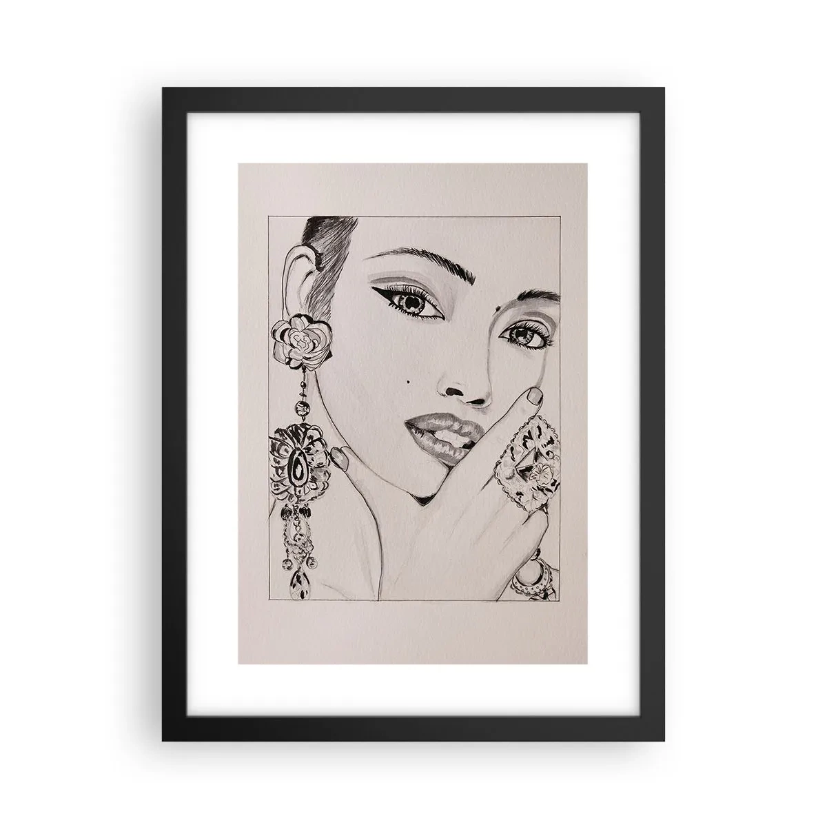 Affisch i svart ram - Den vackraste juvelen - 30x40 cm