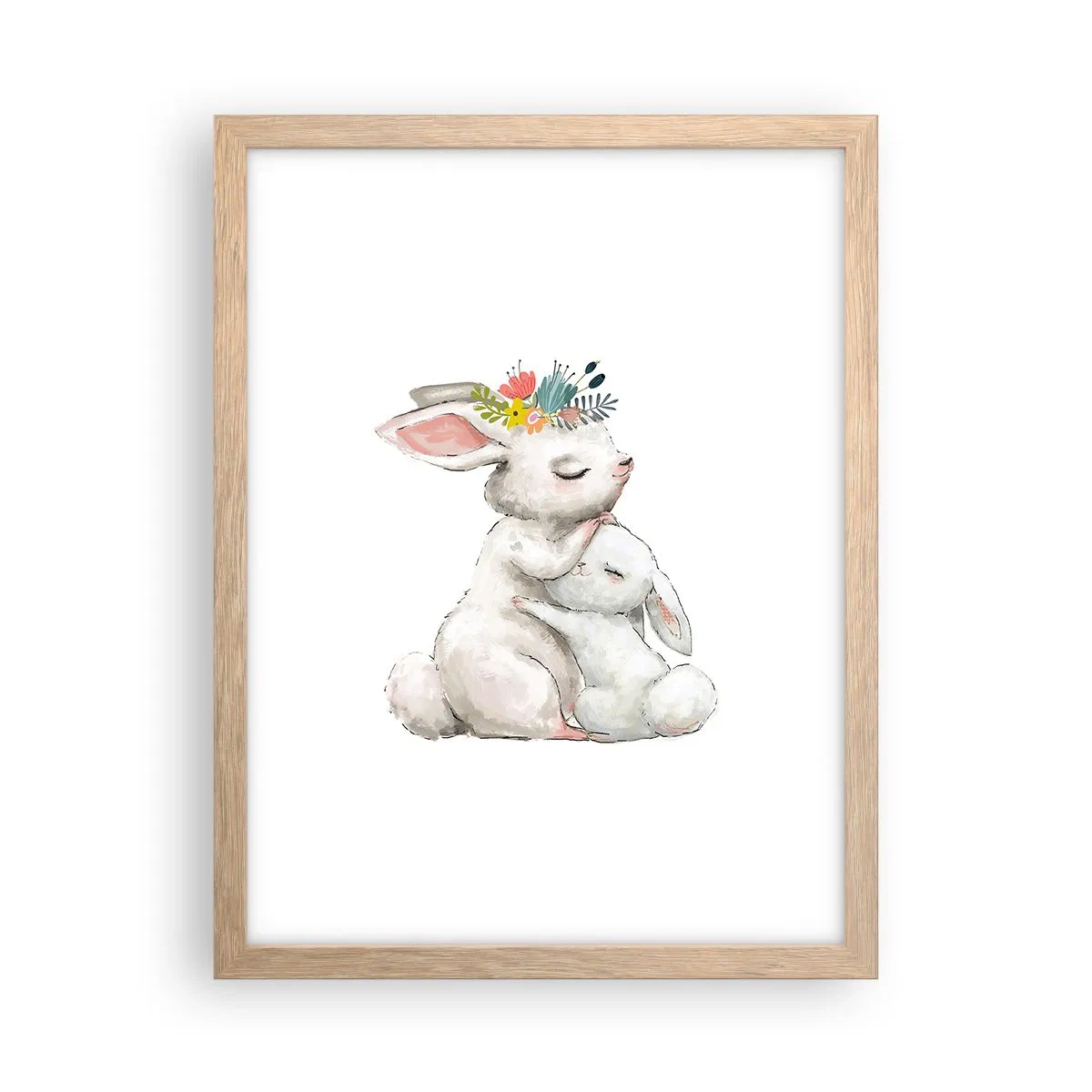 Affisch i ram av ljusek - Alltid bäst hos mamma - 30x40 cm