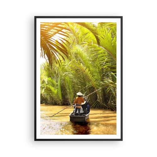 Affisch i svart ram - Genom en palmravin - 70x100 cm