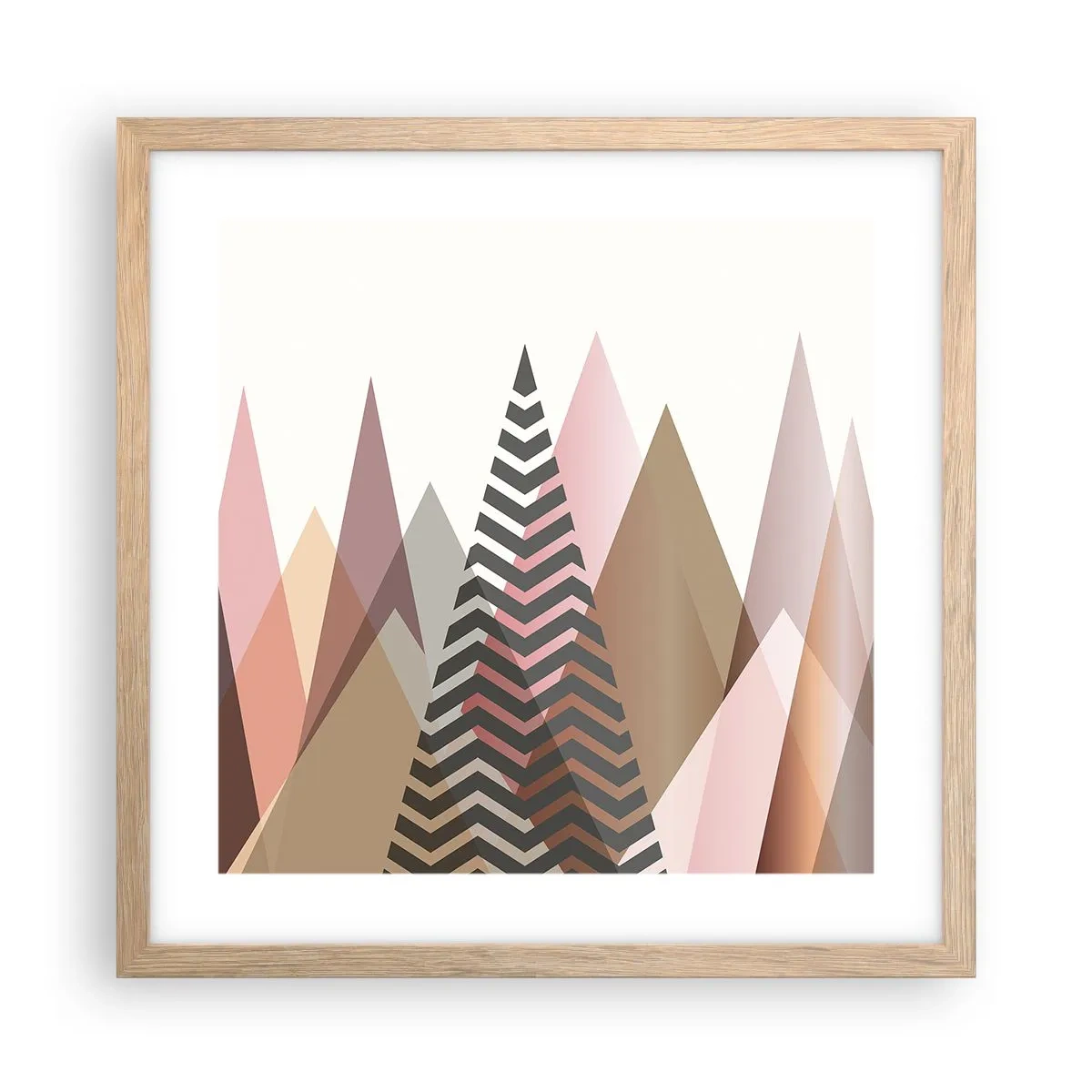 Affisch i ram av ljusek - Utsikt över pyramider - 40x40 cm