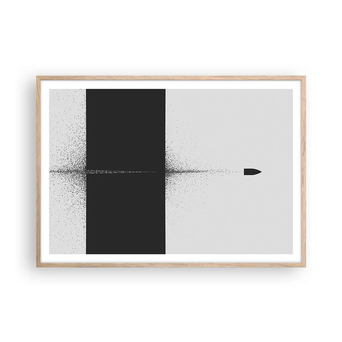 Affisch i ram av ljusek - Rakt mot målet - 100x70 cm