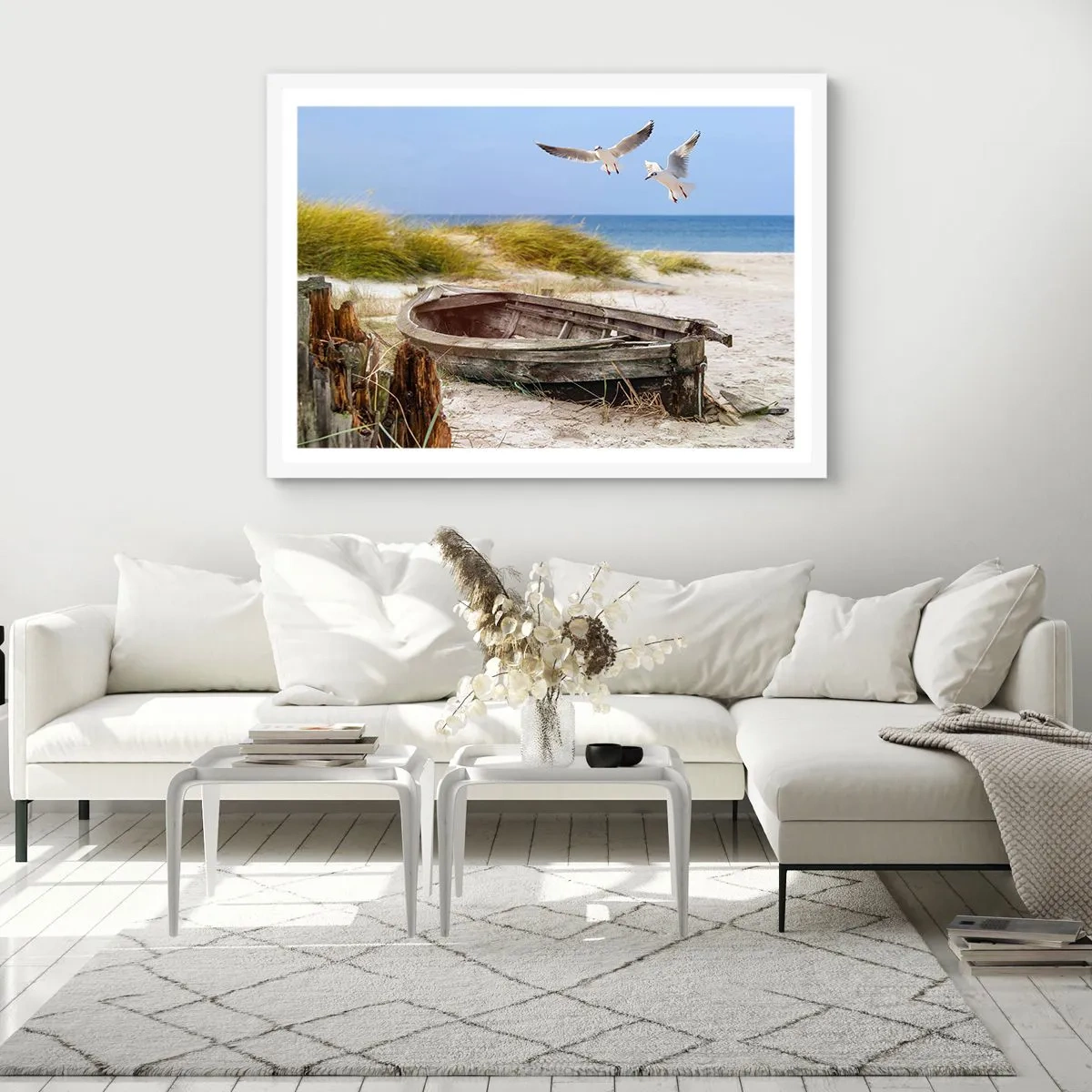 Affisch i vit ram - Doppade i vinden - 100x70 cm