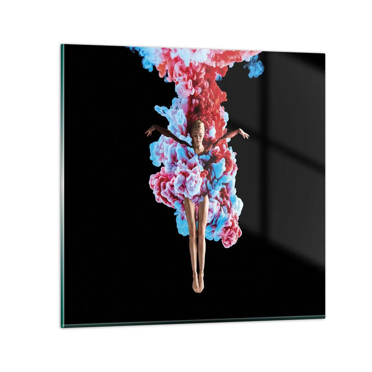 Glastavla - Bild på glas - Fullt blommande - 70x70 cm