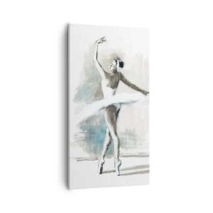 Canvastavla - Bild på duk - Förtrollad i en svan - 55x100 cm