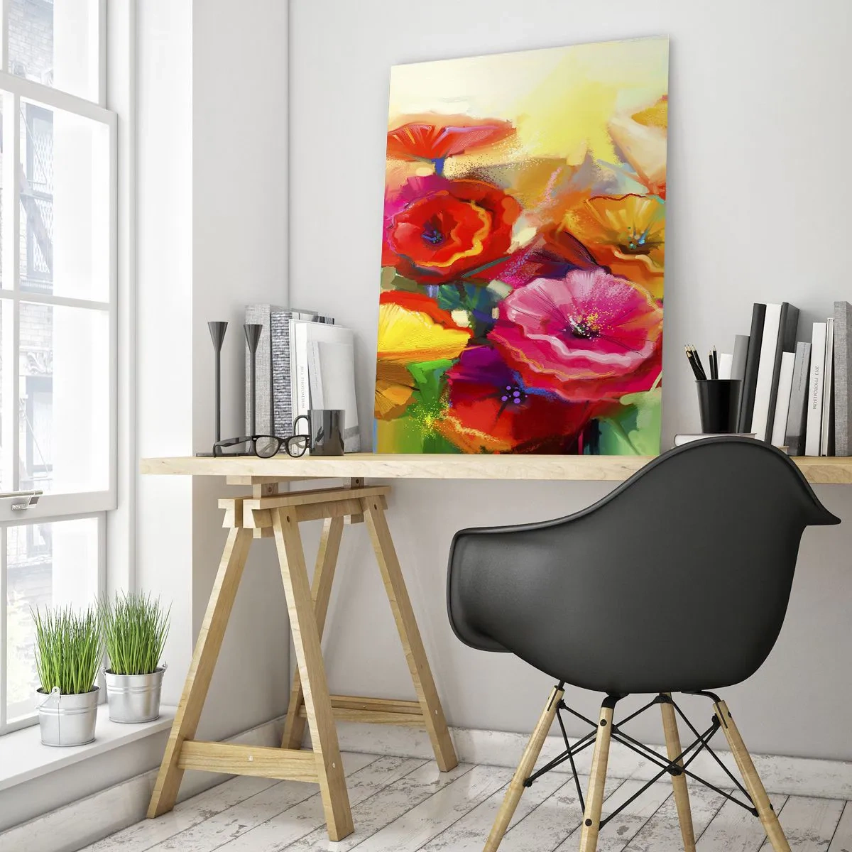 Glastavla - Bild på glas - Inte bara rött - 50x70 cm