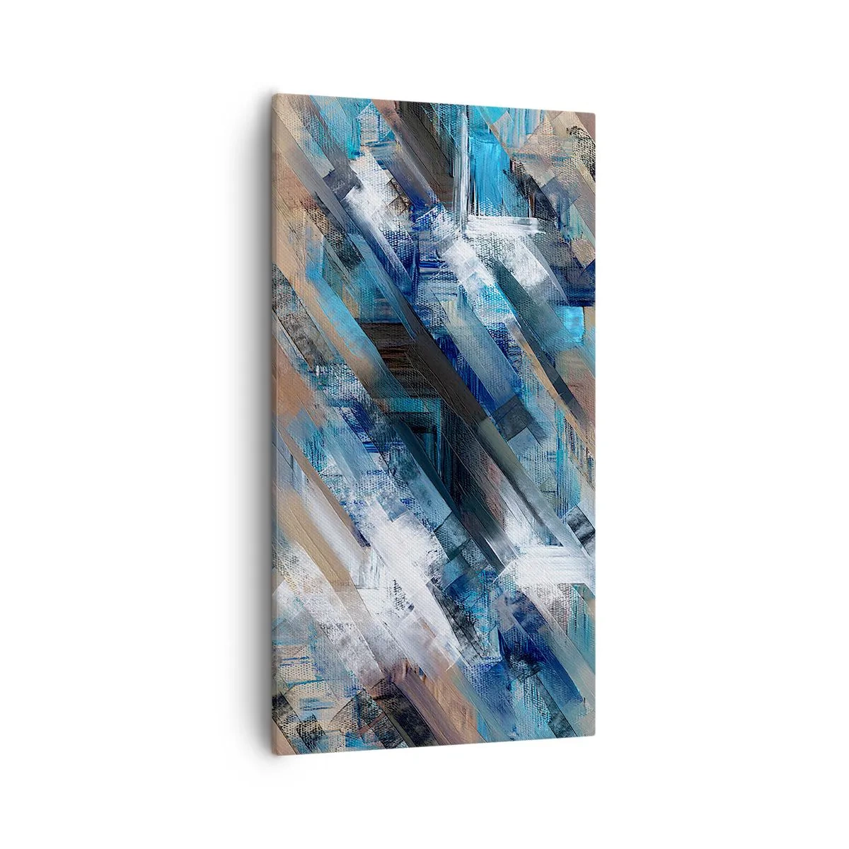 Canvastavla - Bild på duk - På en blå sluttning - 55x100 cm