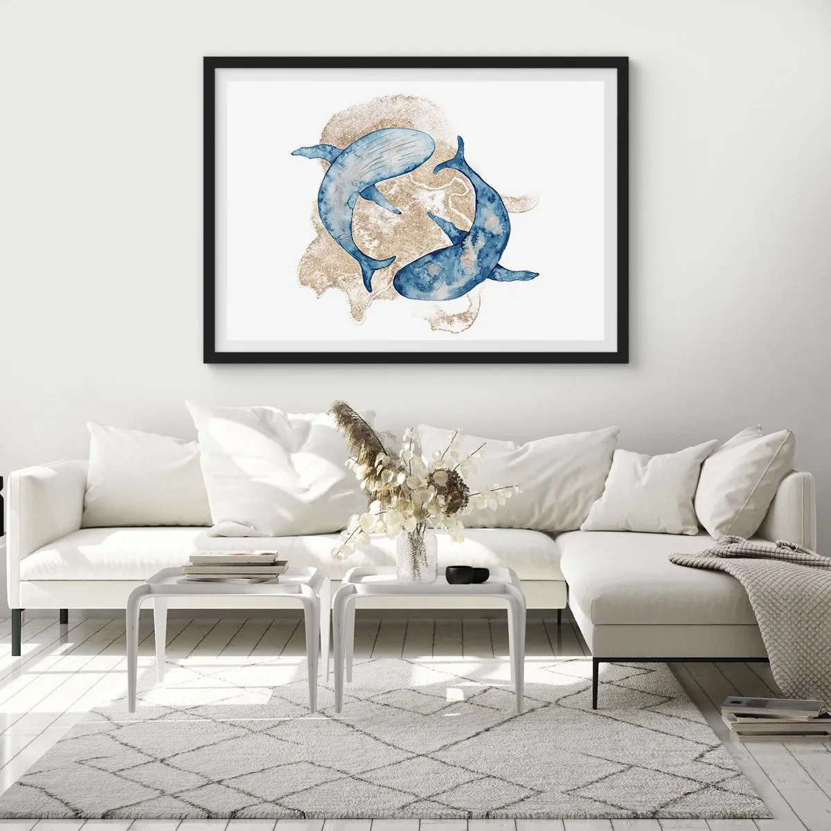 Affisch i svart ram - Vänskap eller kärlek? - 91x61 cm
