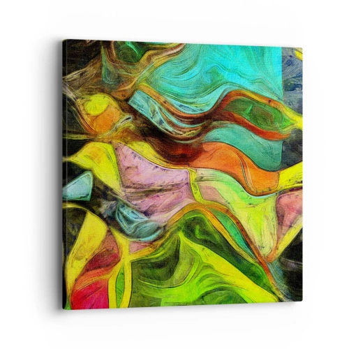 Canvastavla - Bild på duk - Rörelse är liv - 40x40 cm