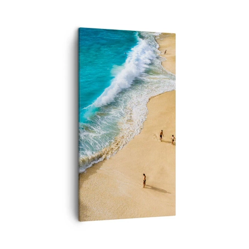 Canvastavla - Bild på duk - Och sedan solen, stranden... - 45x80 cm