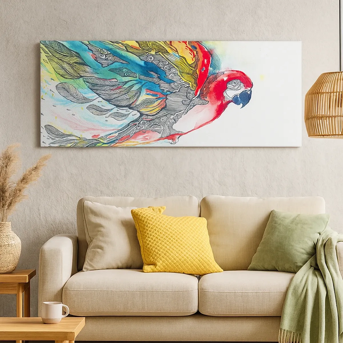 Canvastavla - Bild på duk - Lev färgglatt - 30x30 cm