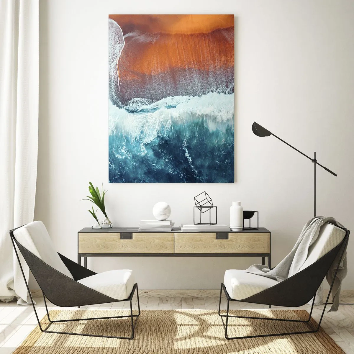 Glastavla - Bild på glas - En touch av havet - 80x120 cm