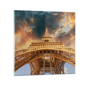 Glastavla - Bild på glas - Hur mänskligheten nådde himlen - 60x60 cm