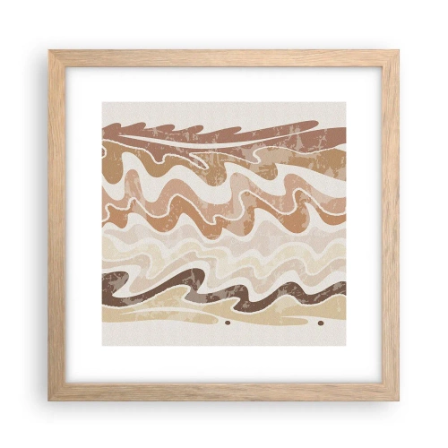 Affisch i ram av ljusek - Bra energi - bra känslor - 30x30 cm