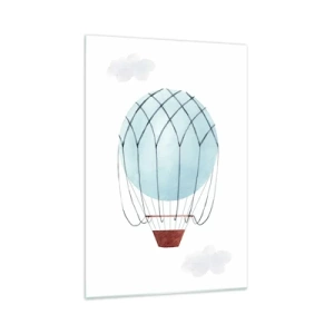 Glastavla - Bild på glas - Hel i molnen - 70x100 cm