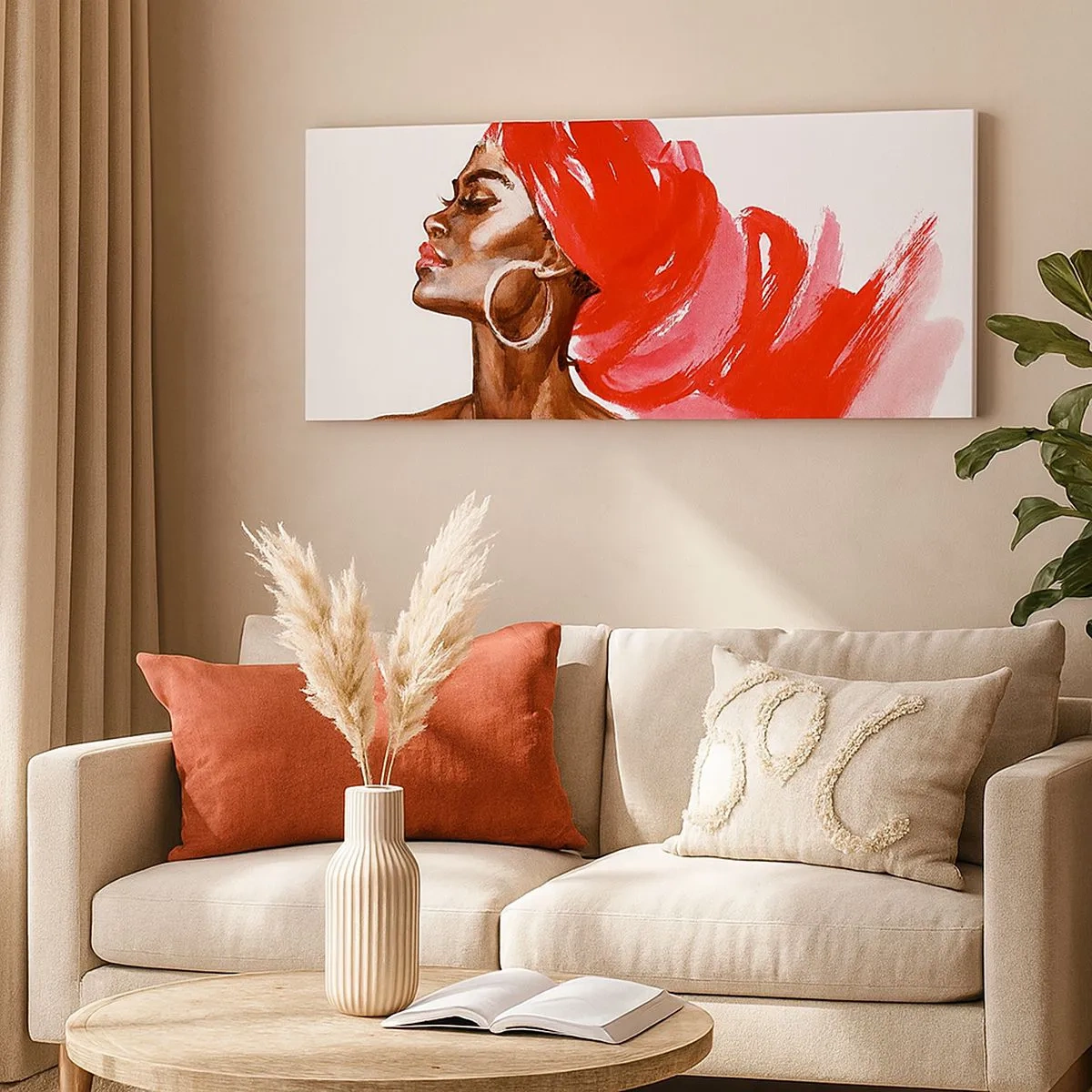 Canvastavla - Bild på duk - ”Vind som vidgar mannens näsborrar” - 100x40 cm