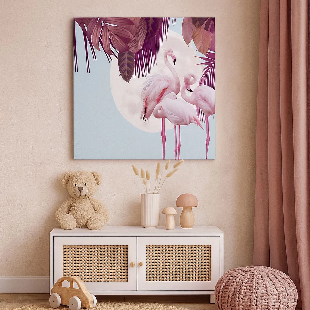 Canvastavla - Bild på duk - De tre fågelgracena - 30x30 cm