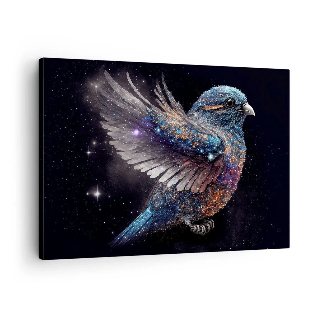 Canvastavla - Bild på duk - Diamant sparv - 70x50 cm