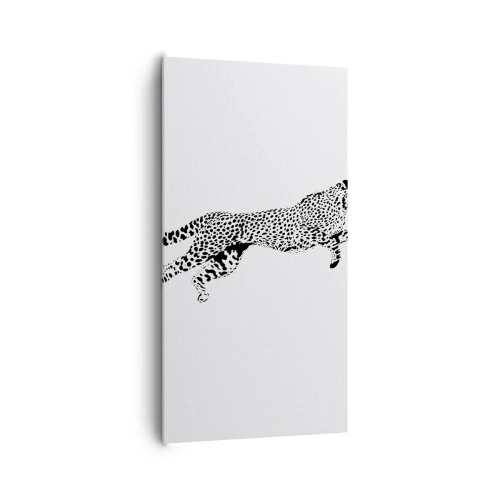 Canvastavla - Bild på duk - Snabbast på jorden - 65x120 cm