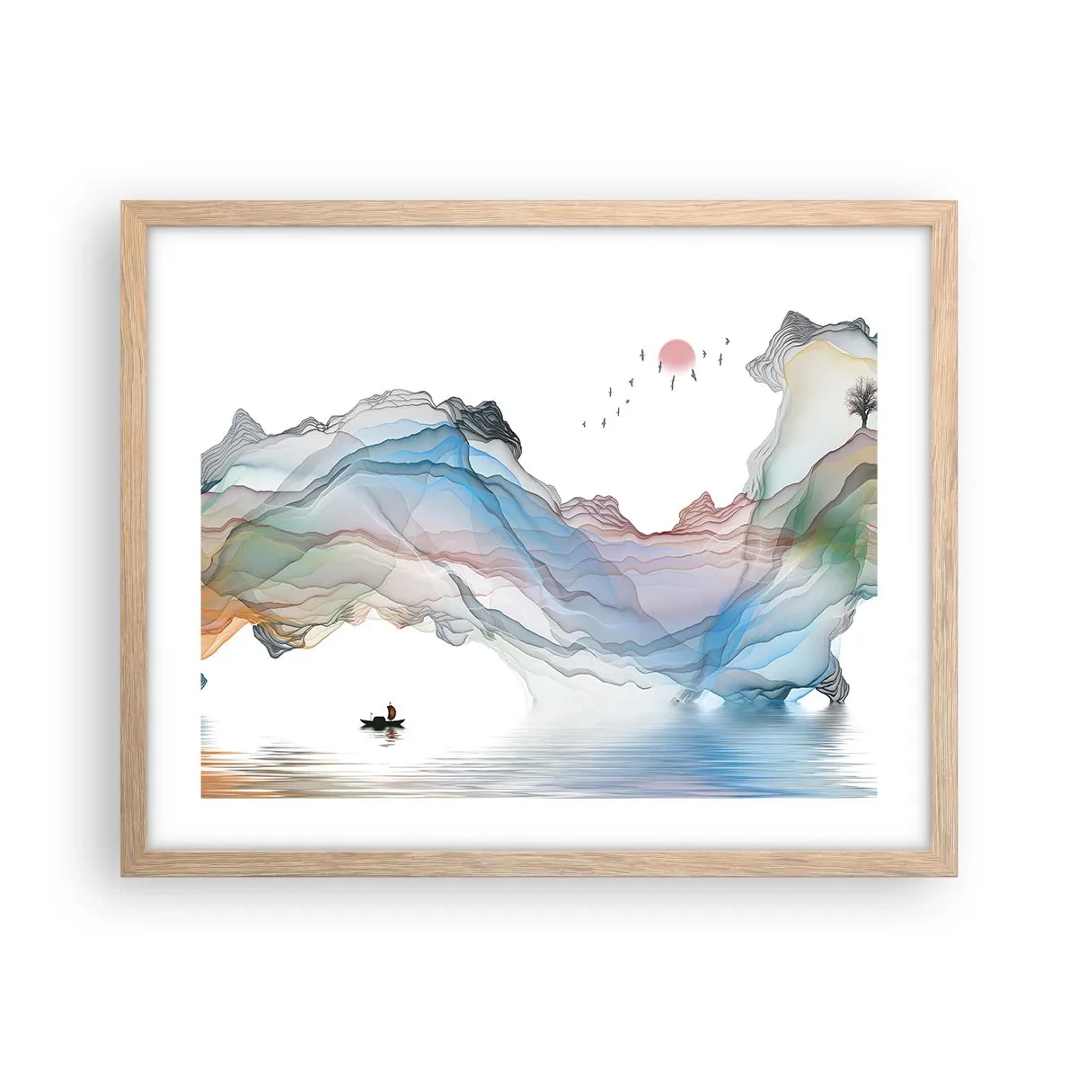 Affisch i ram av ljusek - Mot kristallfjäll - 50x40 cm