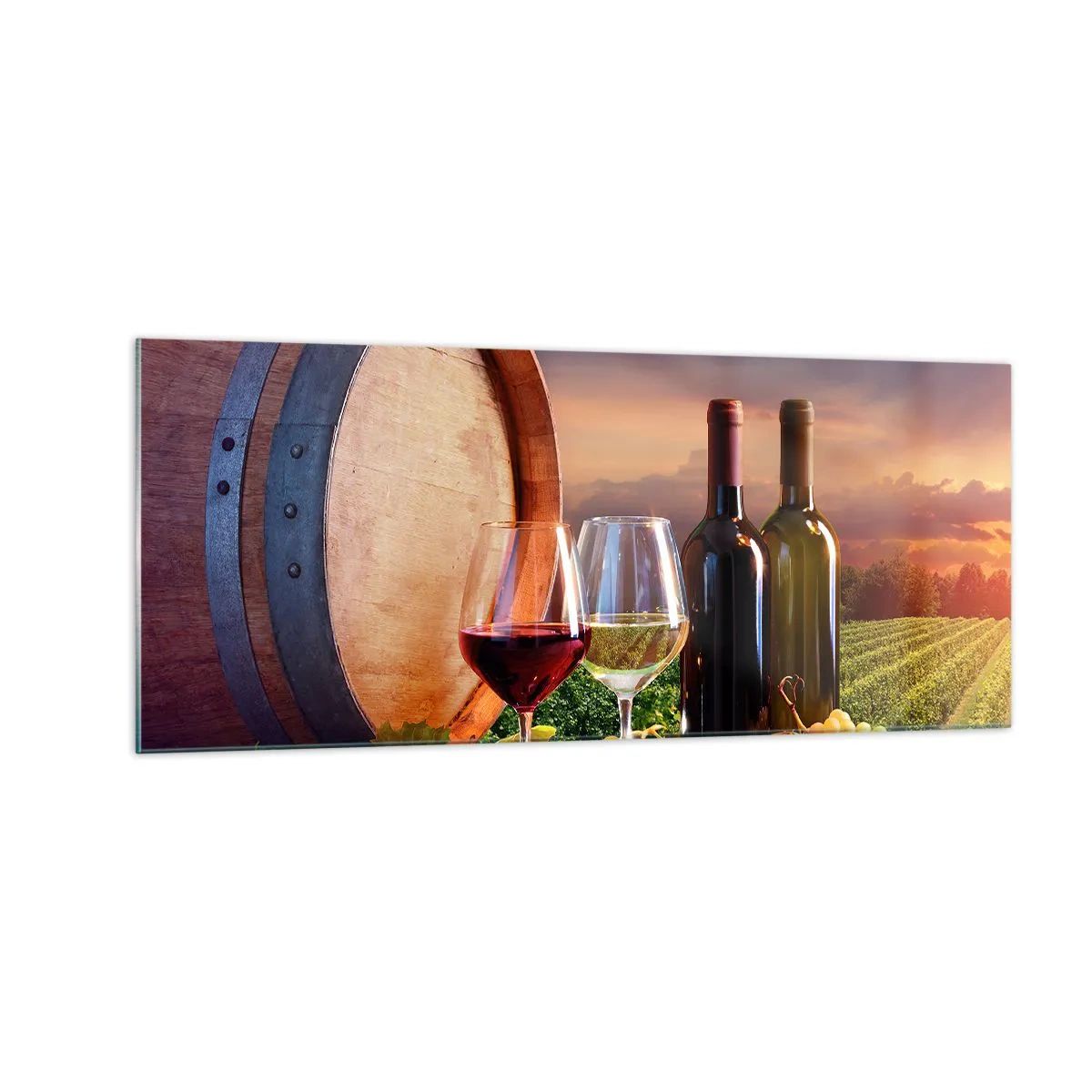 Glastavla - Bild på glas - Här smakar livet - 100x40 cm