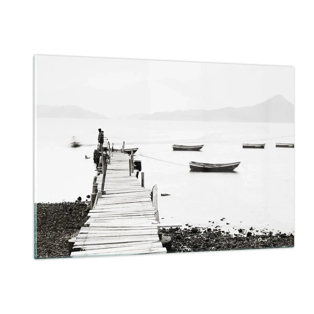 Glastavla - Bild på glas - Vid tyst och rent vatten - 120x80 cm