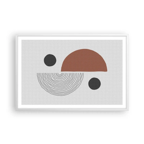 Affisch i vit ram - Hjulets perfektion - 91x61 cm