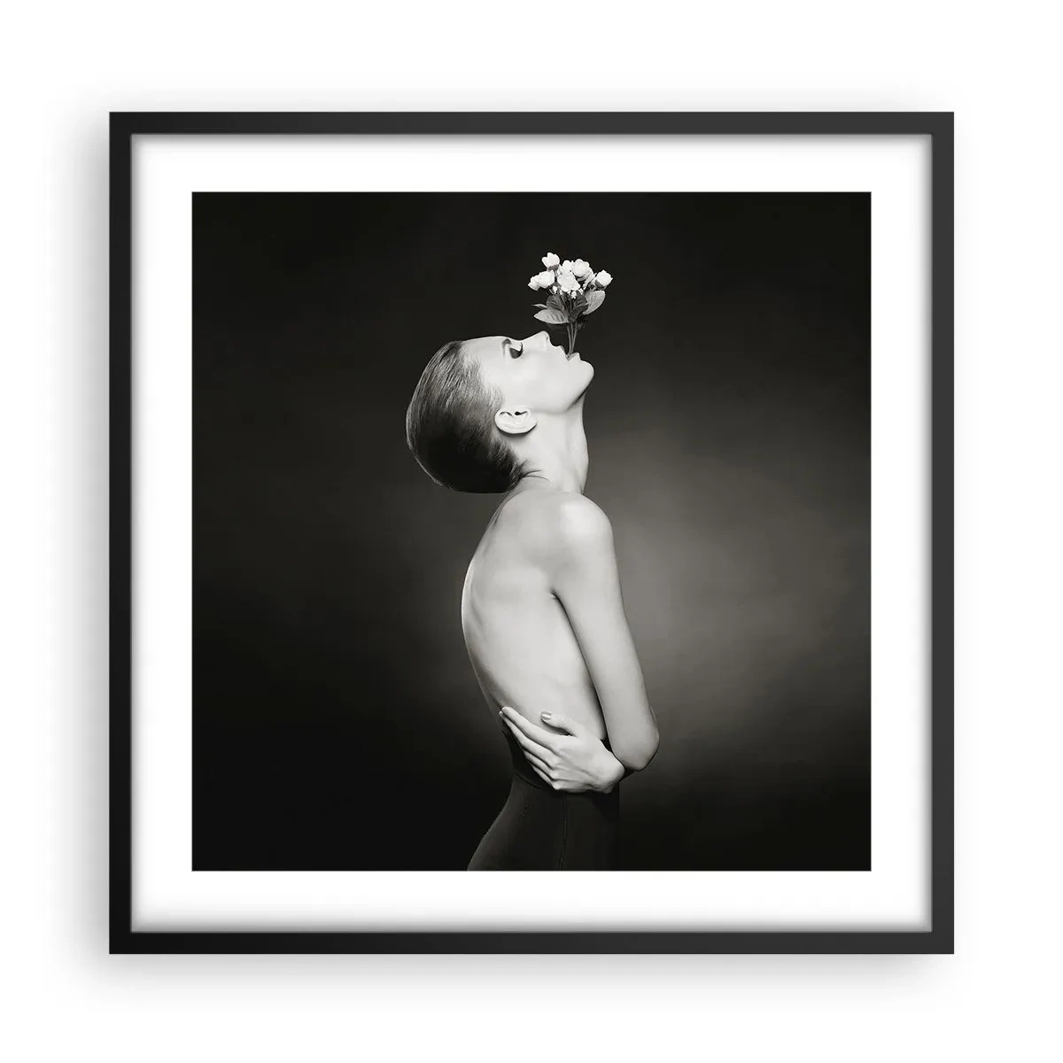 Affisch i svart ram - Excentrisk elegans - 50x50 cm