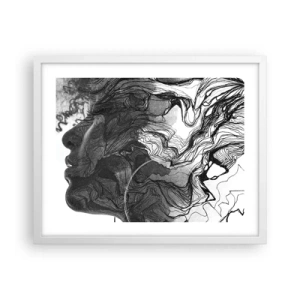Affisch i vit ram - Tilltrasslad i drömmarna - 50x40 cm