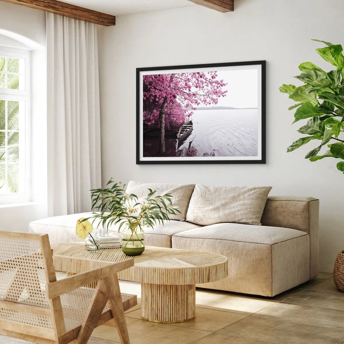 Affisch i svart ram - I rosa tystnad - 50x40 cm