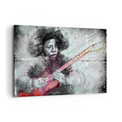 Canvastavla - Bild på duk - På musikens vågor - 120x80 cm